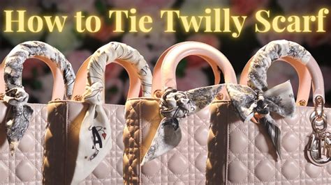 how to tie twilly on lady dior|how to tie a twilly neck.